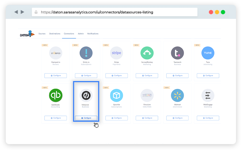 Unbounce connector for etl/elt 