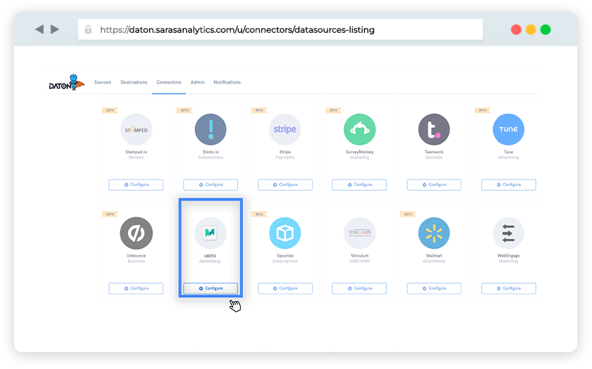 Move data to bigquery, redshift, snowflake, mysql    MNTN connector for etl/elt 