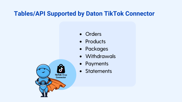 TikTok Shop Connector Tables by Daton